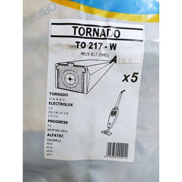 BOLSA ASPIRADOR TORNADO ESCOBA, PAQUETE 5 BOLSAS PAPEL, VER FOTO MODELOS MARCAS,   TO-217W - Imagen 1