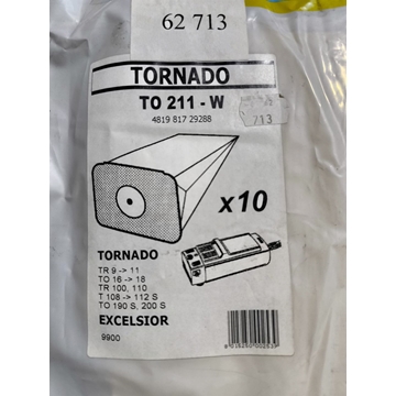 BOLSA ASPIRADOR TORNADO, EXCELSIOR, PAQUETE 10 UNIDADES, TO211-W - Imagen 2