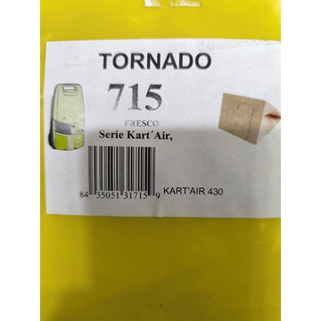 BOLSA ASPIRADOR TORNADO, KARTAIR, CAJA 5 BOLSAS PAPEL, CARTON 114MM, DIAMETRO 41MM, 715A - Imagen 1