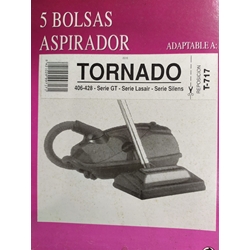 BOLSA ASPIRADOR TORNADO, PAQUETE 5 BOLSAS PAPEL, VER FOTO MODELOS,  F-717 - Imagen 1