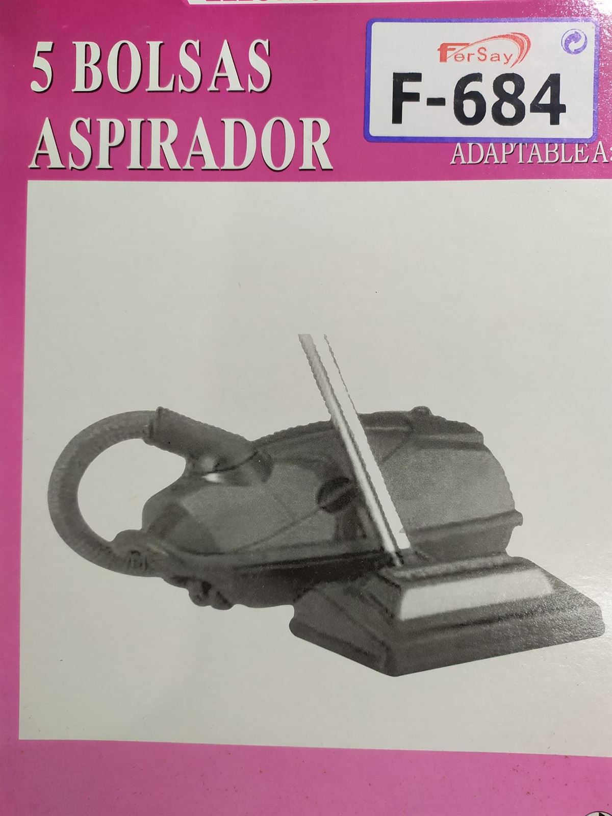 BOLSA ASPIRADOR TORNADO STRATOS, PAQUETE 5 BOLSAS PAPEL,  F-684 - Imagen 1