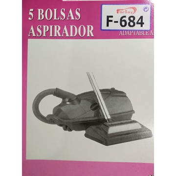 BOLSA ASPIRADOR TORNADO STRATOS, PAQUETE 5 BOLSAS PAPEL,  F-684 - Imagen 1