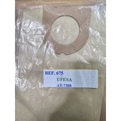 BOLSA ASPIRADOR UFESA, ALTERNATIVA, CAJA 5 BOLSAS PAPEL, CARTON 93MM, DIAMETRO 57MM,  675 - Imagen 1
