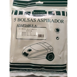 BOLSA ASPIRADOR UFESA, MOUSI, AEG, DAEWOO, BEKO, FAGOR, ARCELIK, SOLAC, PROGRESS, CAJA 5 BOLSAS,   7951010020 - Imagen 1