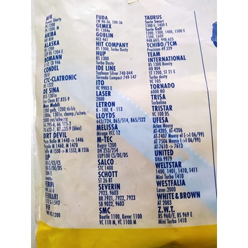 BOLSA ASPIRADOR UFESA, TAURUS, VER FOTO MODELOS COMPATIBLES, CAJA 10 BOLSAS, RECAMBIO ALTERNATIVO,  110698 - Imagen 2