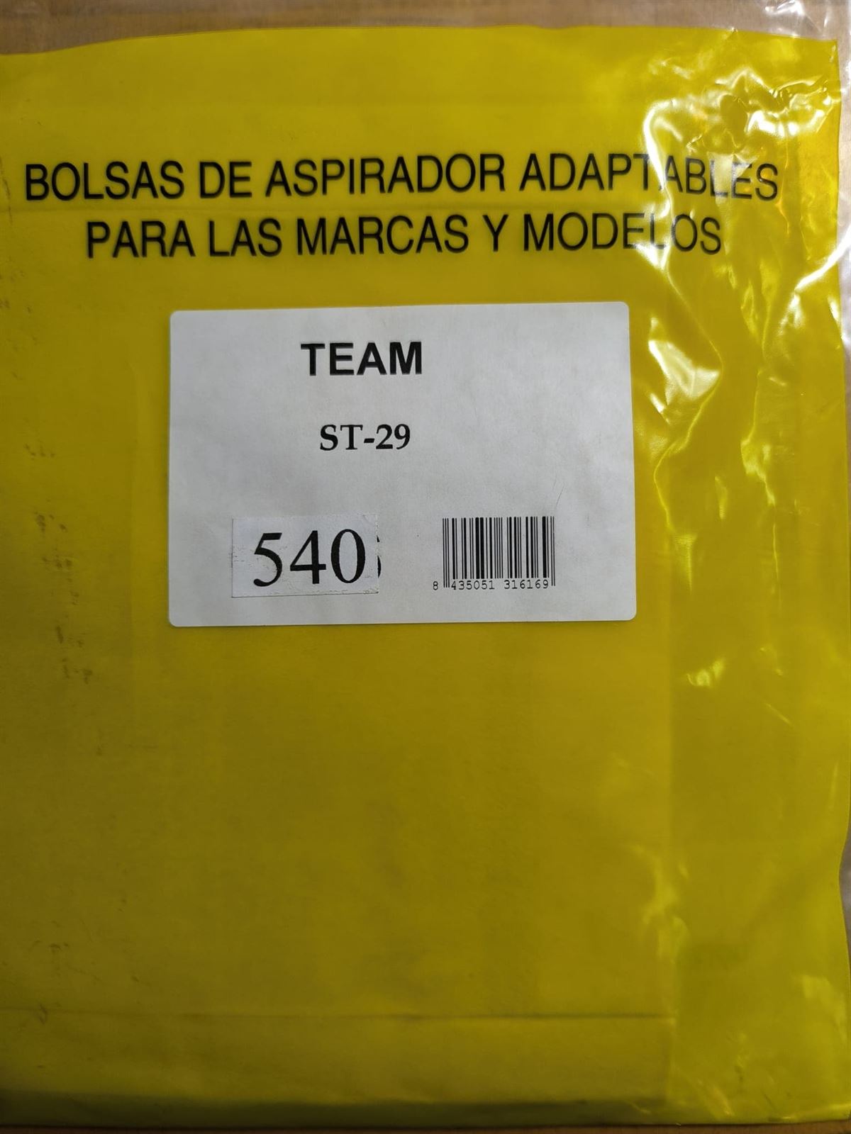 BOLSA ASPIRADOR VARIAS MARCAS, CARTON 99MM, DIAMETRO 49MM, CAJA 5 BOLSAS PAPEL,  ST29 - Imagen 1
