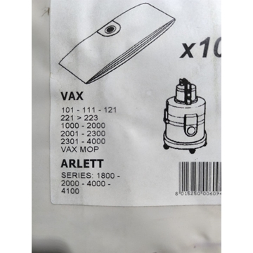 BOLSA ASPIRADOR VAX, ARLRTT, ELECTROLUX, Z74, CAJA 10 BOLSAS, VER FOTO MODELOS, ASPIRADOR DE CUBO,  VA225-W - Imagen 1
