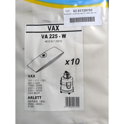 BOLSA ASPIRADOR VAX, ARLRTT, ELECTROLUX, Z74, CAJA 10 BOLSAS, VER FOTO MODELOS, ASPIRADOR DE CUBO,  VA225-W - Imagen 2