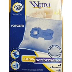 BOLSA ASPIRADOR VORWERK, CAJA 4 BOLSAS FIBRA + 1 FILTRO MOTOR, VER FOTO MODELOS, VK226-MW - Imagen 1