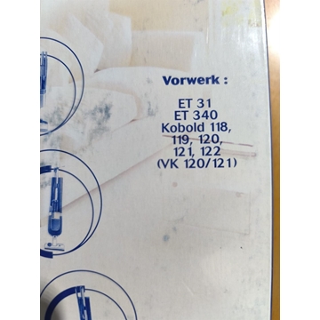 BOLSA ASPIRADOR VORWERK, CAJA 4 BOLSAS FIBRA + 1 FILTRO MOTOR, VER FOTO MODELOS, VK226-MW - Imagen 2