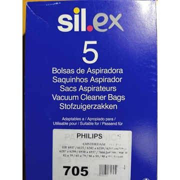 BOLSA ASPIRADORA PHILIPS AMSTERDAM, CAJA 5 BOLSAS, VER FOTO MODELOS, 482201570047 - Imagen 1