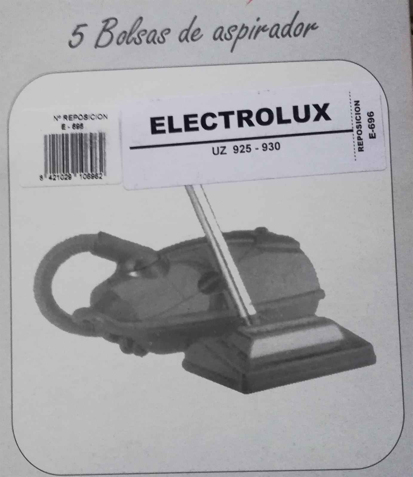 BOLSA PARA ASPIRADOR ELECTROLUX UZ925, UZ930, CAJA 5 BOLSAS,   F-696 - Imagen 3