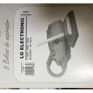 BOLSA PARA ASPIRADOR GOLDSTAR T2600, T2800, PAQUETE 5 BOLSAS, F-665 - Imagen 2