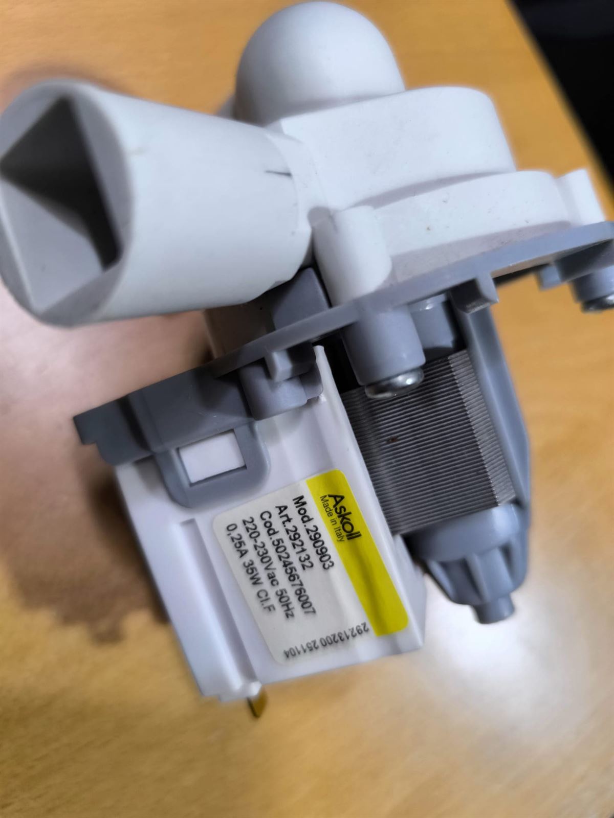 BOMBA VACIADO LAVADORA ELECTROLUX, AEG, ZANUSSI, RECAMBIO ORIGINAL, 50245677005 - Imagen 3