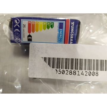 BOMBILLA HORNO ELECTROLUX, CALIDAD ORIGINAL, 220V, 25W, E14, 300 ºc, 50288142008 - Imagen 1