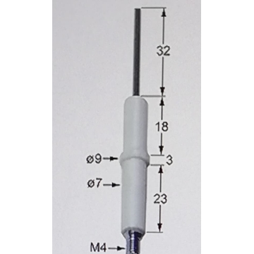 BUJIA PILOTO M4x1 L-82mm FASTON SERIE 160, Bujía de encendido empalme M4,  A.GAS65 - Imagen 1