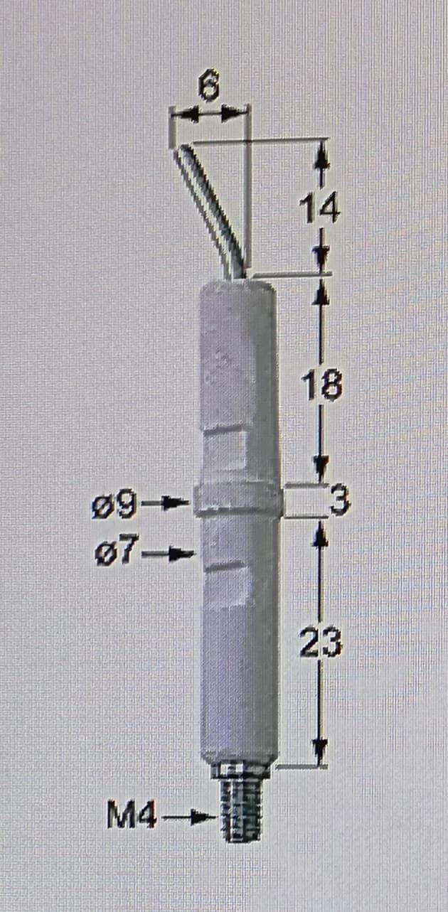 BUJIA SIT M4x1 L- 65mm SERIE 100, A.GAS62 - Imagen 1