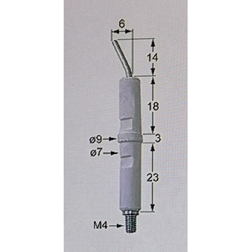 BUJIA SIT M4x1 L- 65mm SERIE 100, A.GAS62 - Imagen 1