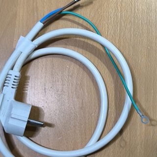 CABLE ALIMENTACION HORNO, LAVADORA, LAVAVAJILLAS, 16A, 250V, 3 HILOS COBRE 2,5MM, LARGO 950 MM, TERMINALES FASTON, 1250003109 - Imagen 1