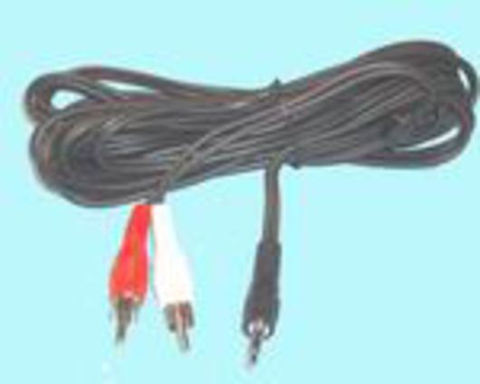 CABLE AUDIO 2 RCA MACHO A 1 JACK 3,5 ESTEREO E-A49-5 - Imagen 1