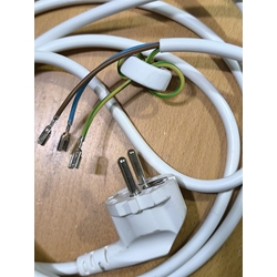 CABLE ENTRADA CORRIENTE FRIGORIFICO, CON BOBINA PARA ELIMINAR FRECUENCIAS/INTERFERENCIAS, LARGO 2600MM, 3 HILOS COBRE, MANGUERA FLEXIBLE, 2084561022 - Imagen 2