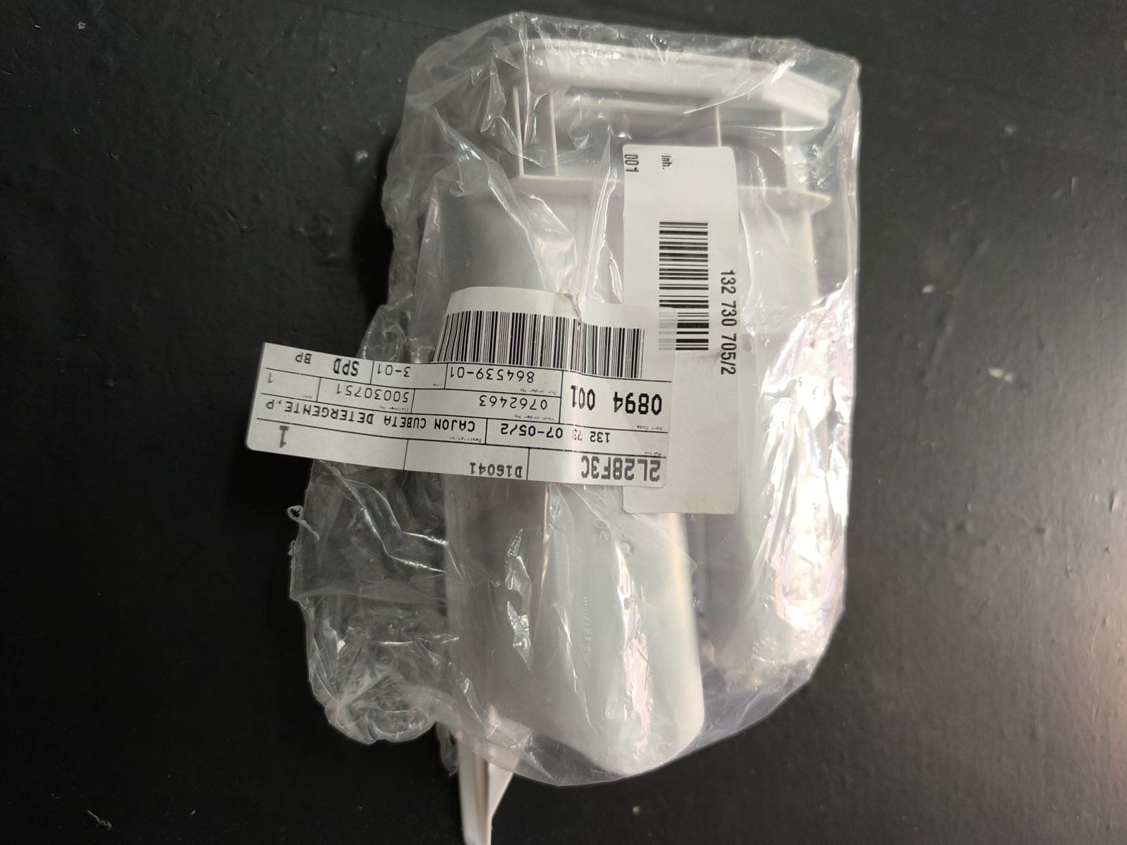 CAJON CUBETA DETERGENTE LAVADORA ZANUSSI, ZWF61200W, ZWF61403W,  1327307052 - Imagen 3