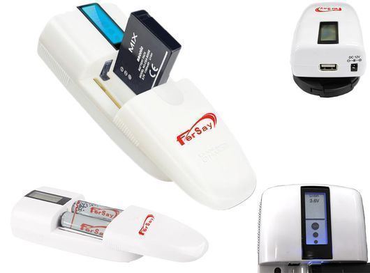 CARGADOR DE BATERIAS LI-ION UNIVERSAL,  FERSAY E-NL100 - Imagen 1