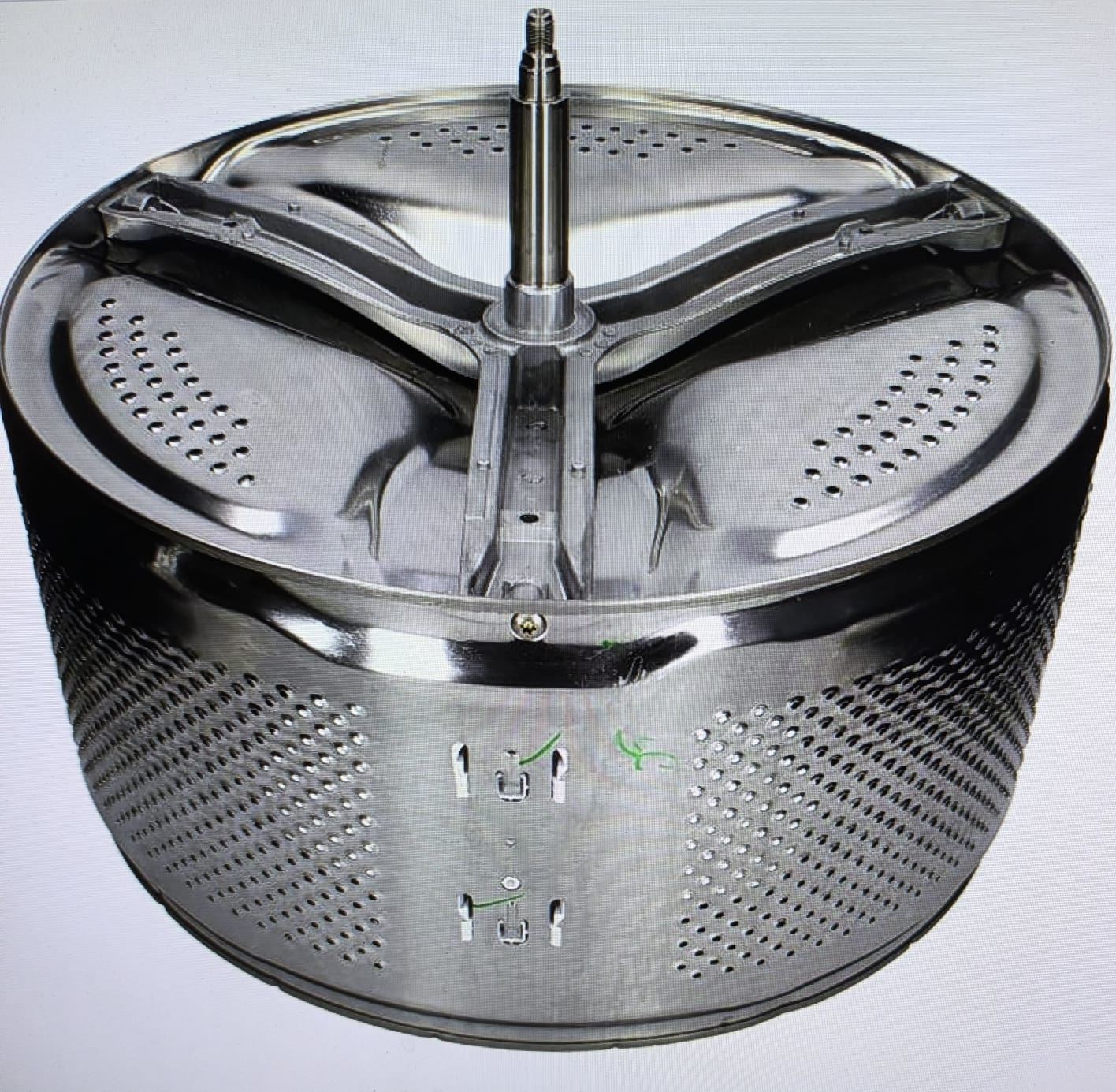 CESTO LAVADORA DAEWOO, DWD-MV610T, EJE+CESTO, 490x275MM, 25X123MM, CASQUILLO 30X18MM, ROSCA M12, A22006747 - Imagen 1