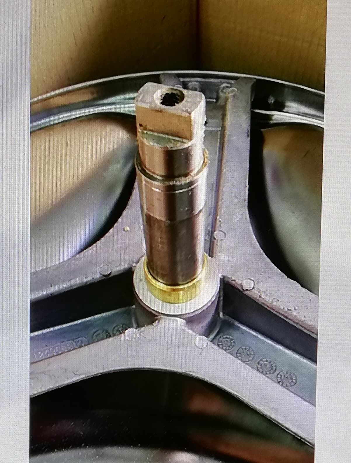 CESTO LAVADORA ZANUSSI, AEG, ELECTROLUX, TAMBOR+EJE, RECAMBIO ORIGINAL, CESTO 470X280MM, BOCA 310MM, EJE 106X30MM, CASQUILLO 35/14MM, 1320045154 - Imagen 2