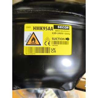 COMPRESOR FRIGORIFICO CON ARRANCADOR, 1/4 CV, R600, 220V, 50Hz, SECOP, HMK95AA - Imagen 2