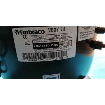 COMPRESOR FRIGORIFICO INVERTER ELECTROLUX, AEG, ZANUSSI, CON ARRANCADOR, R134, 1/3 CV, EMBRACO, 220v, 150Hz, 53039183099 - Imagen 2