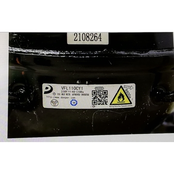 COMPRESOR FRIGORIFICO INVERTER HISENSE, SIN ARRANCADOR, SOLO COMPRESOR, R600, 40/150Hz, 65/180V, VFL110CY1 - Imagen 1
