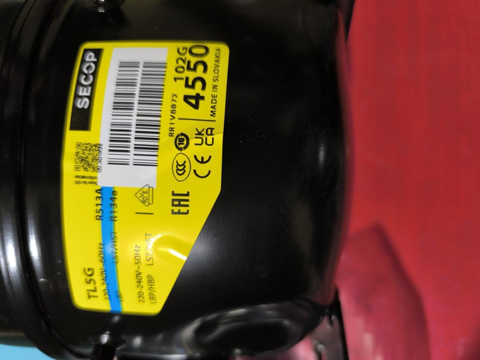 COMPRESOR FRIGORIFICO, R134, 1/5 ALTA, TL5G,  020920 - Imagen 3