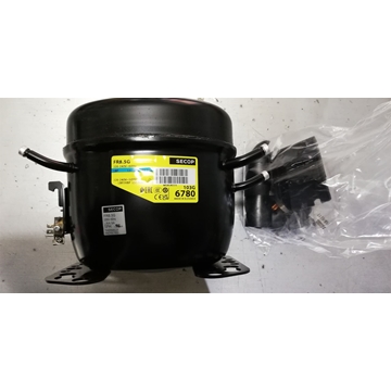 COMPRESOR FRIGORIFICO, SECOP, R134, 1/4 CV, 220V, CON CONDENSADOR, 261 W, cilindro 7,95 cm³, 50 Hz,  FR8.5G - Imagen 1