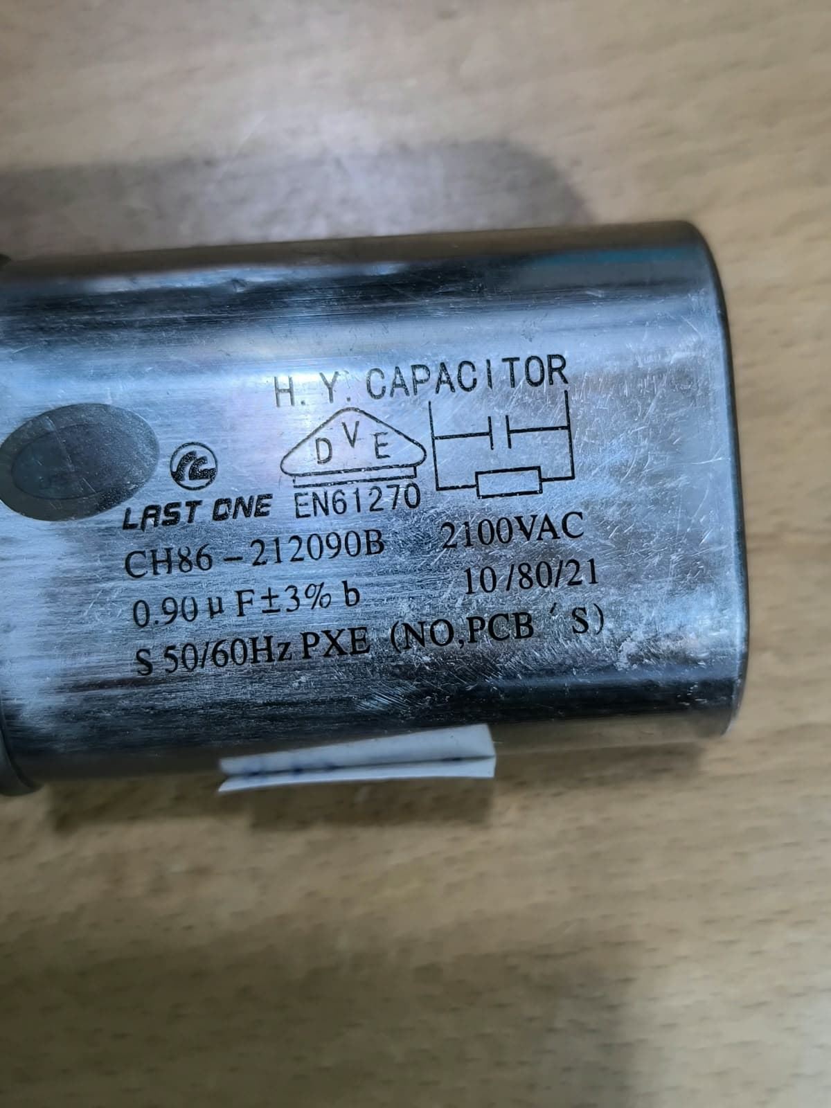 CONDENSADOR MICROONDAS, 0,9 MICROFARADIOS, 2100 VAC, RM-CP612 - Imagen 1