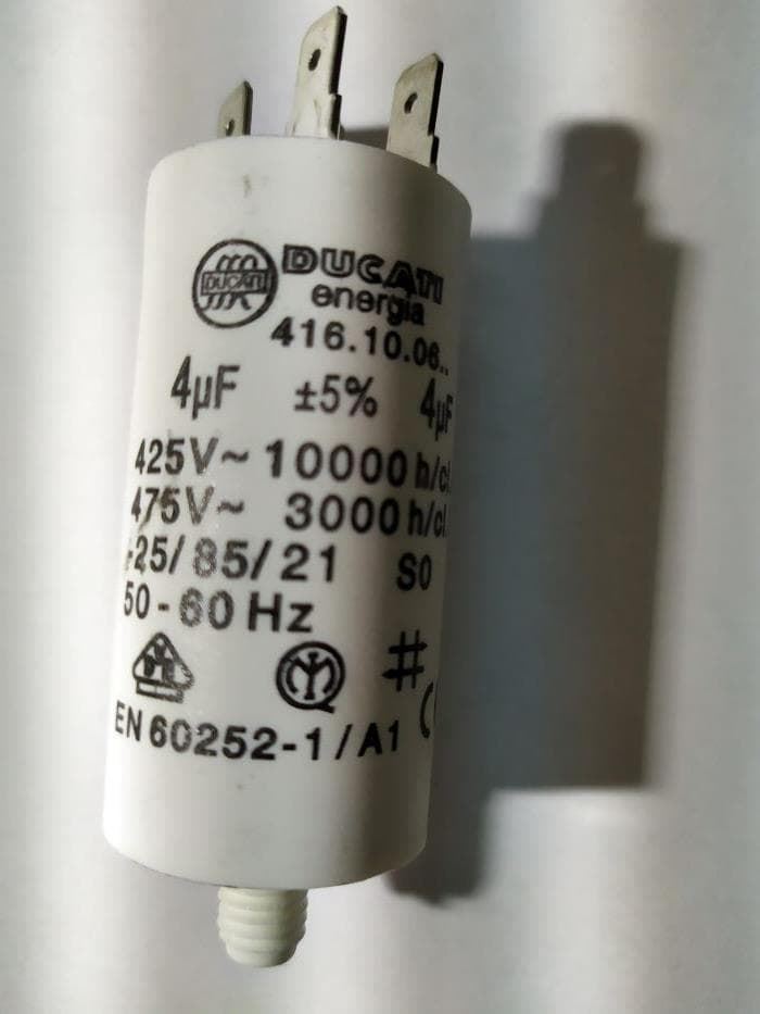 CONDENSADOR PERMANENTE 4 MICROFARADIOS 425/475 VOLTIOS,  1380000004 - Imagen 1