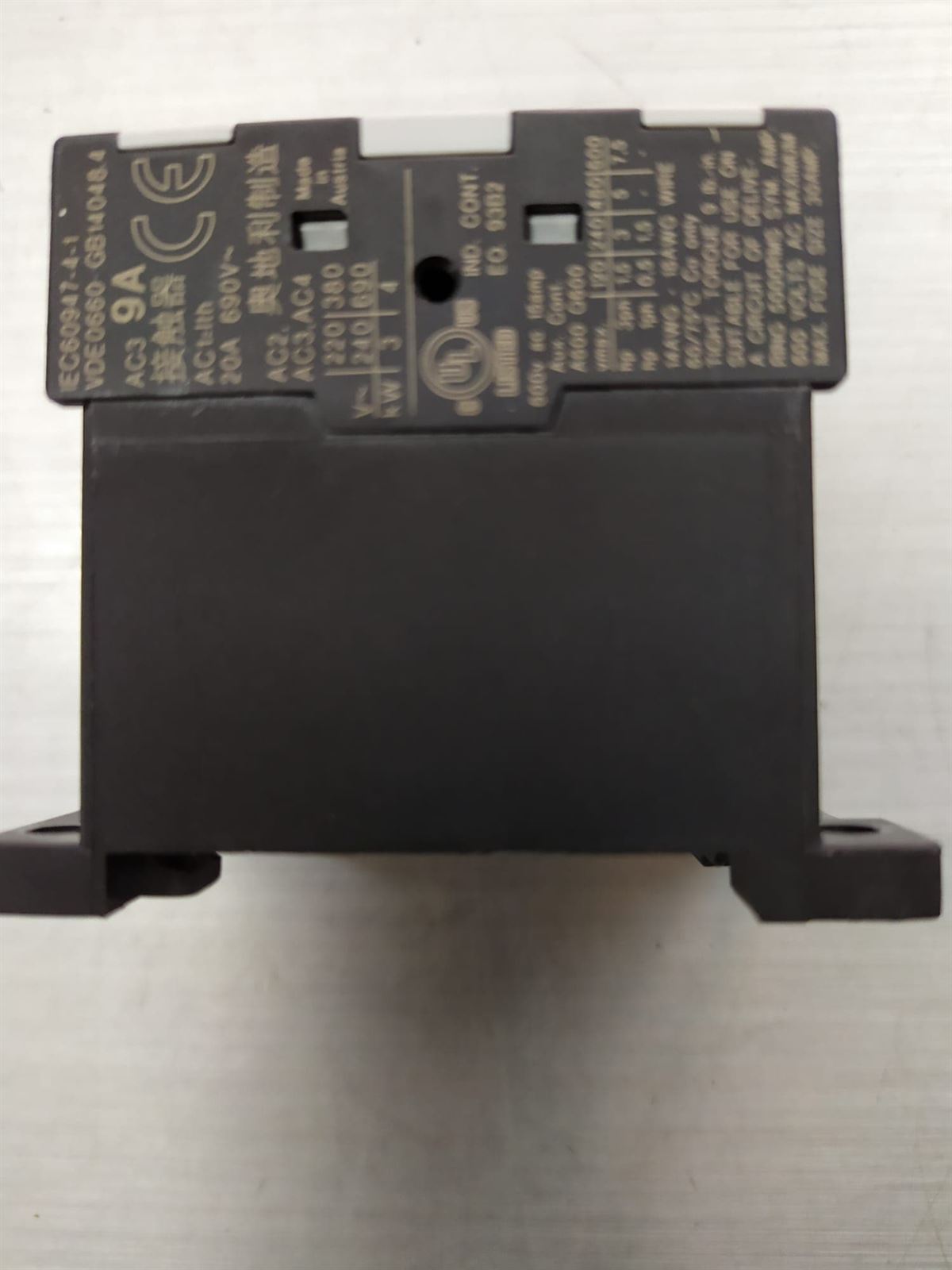 CONTACTOR LAVAVAJILLAS FAGOR, Contactor 230V, 20A, 3NO/1NO, AC3, 400V, 3kW, 9A,  000085 - Imagen 2