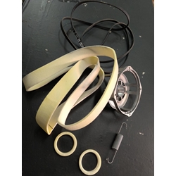 CORREA SECADORA ZANUSSI, AEG, ELECTROLUX+BANDA RODADURA+CARCASA MOTOR+CASQUILLOS+SOPORTE, 50232966007 - Imagen 1