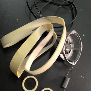 CORREA SECADORA ZANUSSI, AEG, ELECTROLUX+BANDA RODADURA+CARCASA MOTOR+CASQUILLOS+SOPORTE, 50232966007 - Imagen 1