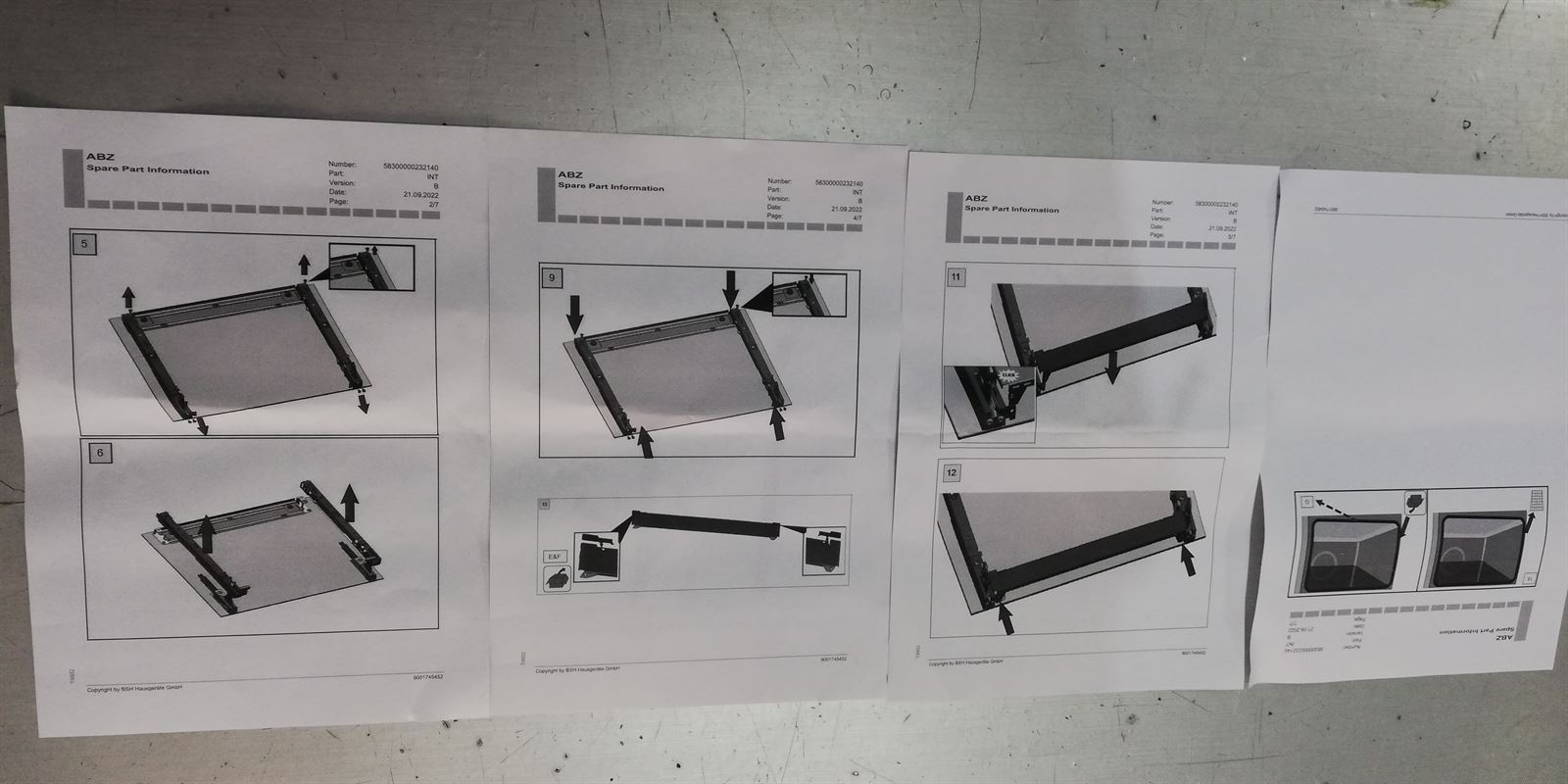 CRISTAL INTERIOR HORNO BOSCH, BALAY, KIT DE REPARACION PARA SUSTITUIR AL CRISTAL INTERIOR, A20004273 - Imagen 4
