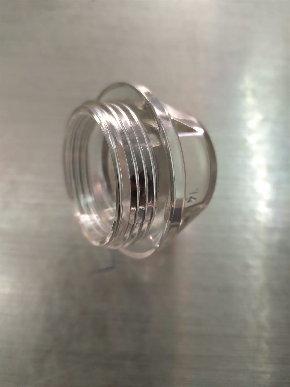 CRISTAL REDONDO CON ROSCA LUZ HORNO ELECTROLUX, AEG, ZANUSSI, RECAMBIO ORIGINAL, ROSCA 44MM, DIAMETRO 54MM, FONDO 41MM,    3879376907 - Imagen 2