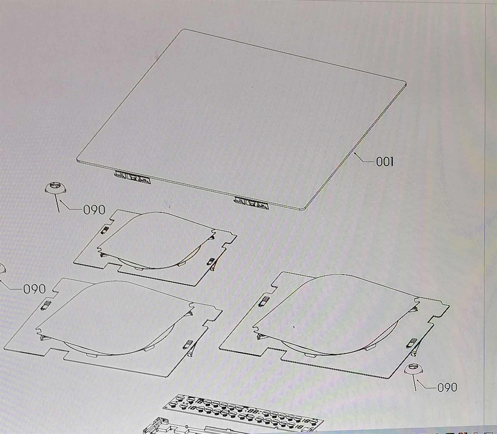 CRISTAL VITROCERAMICA 3 FUEGOS AEG, INDUCCION, NEGRO, IKB6330SFB, 590X520MM, RECAMBIO ORIGINAL, 3058135983 - Imagen 1