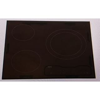 CRISTAL VITROCERAMICA 3 FUEGOS ELECTROLUX, recambio original, PLANO DE COCCION, NEGRO, 590X520M, 140058008016 - Imagen 1