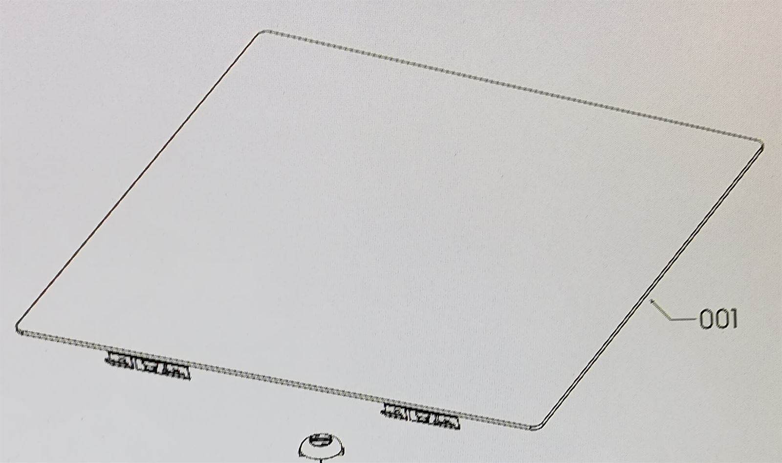 CRISTAL VITROCERAMICA 4 FUEGOS AEG, INDUCCION, IKE74451FB NC4, 710X520MM, RECAMBIO ORIGINAL, 5551127839 - Imagen 1
