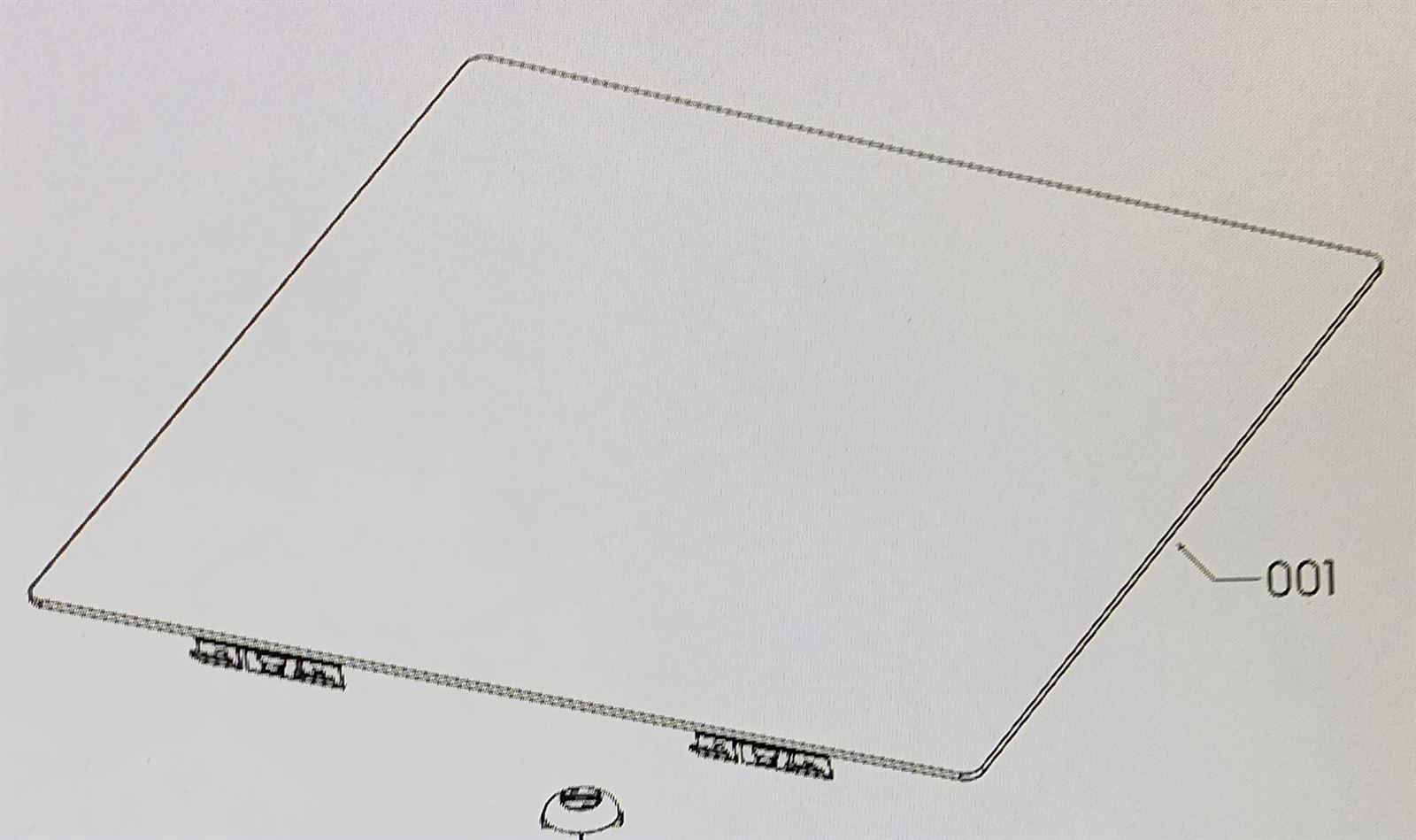 CRISTAL VITROCERAMICA 4 FUEGOS AEG, INDUCCION, IKE74451FB NC4, 710X520MM, RECAMBIO ORIGINAL, 5551127839 - Imagen 1