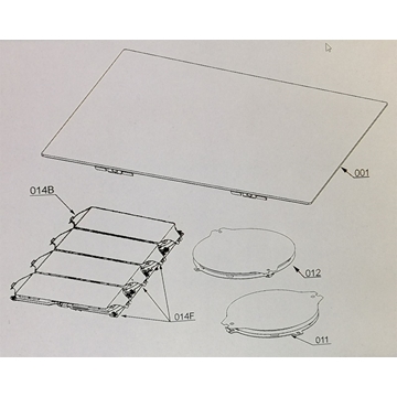 CRISTAL VITROCERAMICA 6 FUEGOS INDUCCION IKEA,780X520MM, 4 FUEGOS RECTANGULARES Y 2 CIRCULARES, RECAMBIO ORIGINAL, 140021167014 - Imagen 1