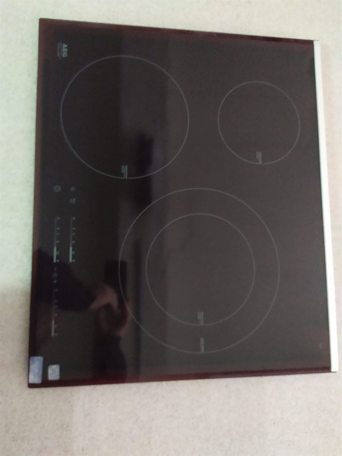 CRISTAL VITROCERAMICA AEG, 3 FUEGOS, INDUCCION, 620X520 MM, RECAMBIO ORIGINAL,   3877172118,  3876250113 - Imagen 1