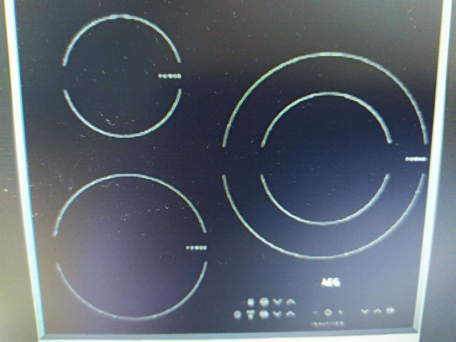 CRISTAL VITROCERAMICA AEG, HK633222FB EQ9, INDUCCION 3 FUEGOS, 590X520MM, RECAMBIO ORIGINAL, 5614371119 - Imagen 1