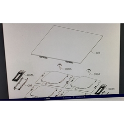 CRISTAL VITROCERAMICA AEG, INDUCCION 4 FUEGOS, IKE74451FB NC4, 710X520MM, RECAMBIO ORIGINAL, 5551127839 - Imagen 1
