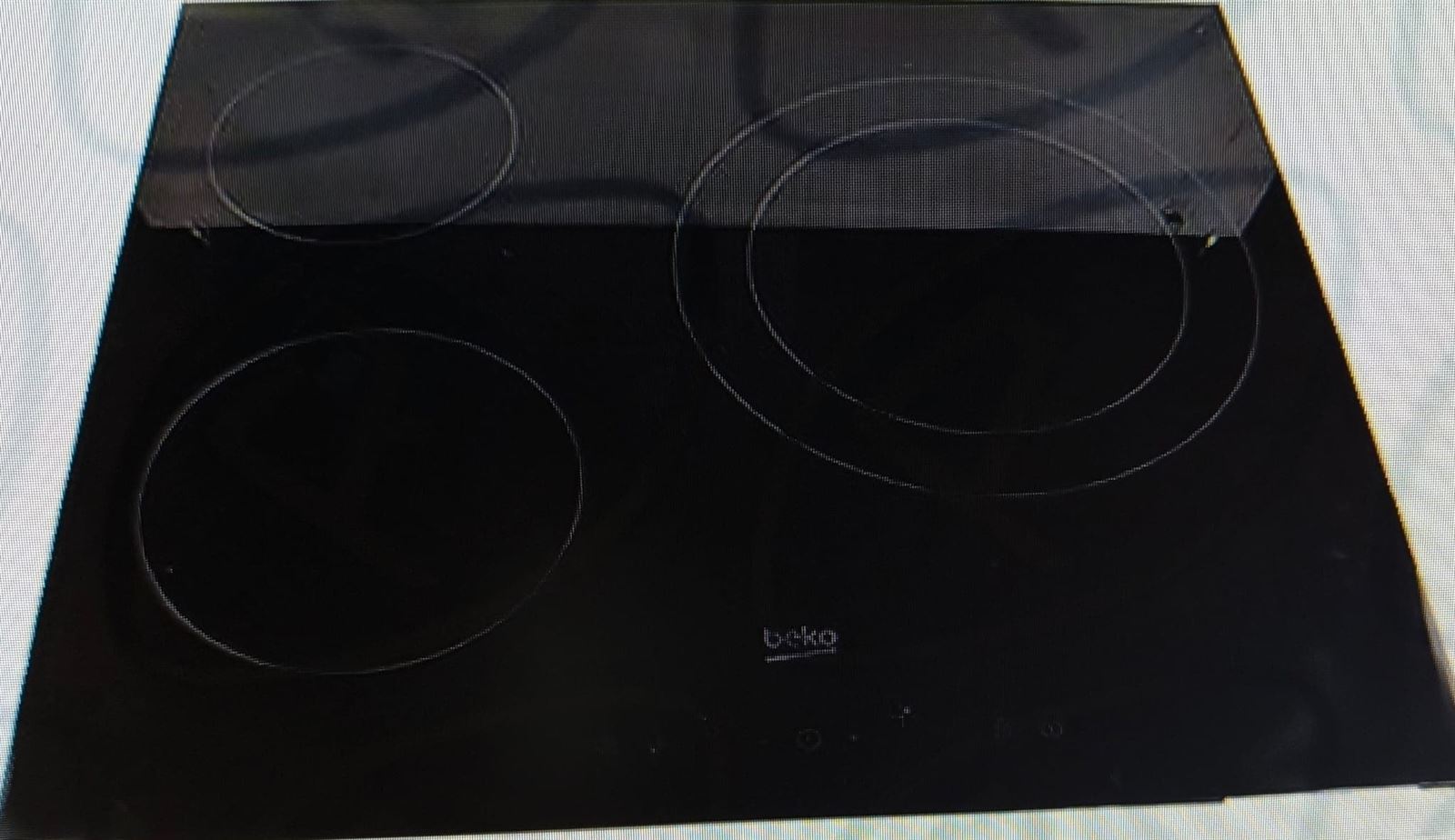 CRISTAL VITROCERAMICA BEKO, ARCELIK, INDESIT, BBSE12120XD, RECAMBIO ORIGINAL, 590X520MM, NEGRO, C00893474 - Imagen 1